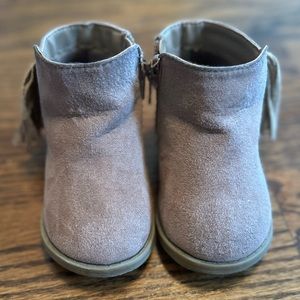 Fringe toddler ankle booties